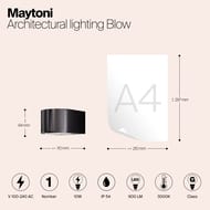 ������������� ��������� Maytoni Blow (����) O435WL-L10GF3K, 3000K 10�� IP 54, ������