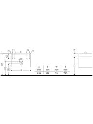 ����� ��� ���������� Duravit Ketho.2 549x634x455 2 �����, ������ ������� K25282049490000