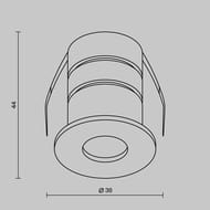 ���������� ���������� Maytoni Cove (����) O511DL-L2W4K, 4000K 2�� IP 65, �����