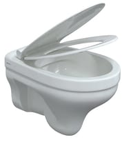 Унитаз подвесной Berges ALBIT S 520х360х335 безободковый, сиденье Top Slim SO микролифт белый 082147