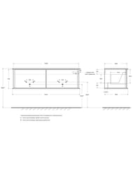 ����� ��� �������� Cezares Idra 1440�500�420 ���������, 2 ��������� �����, ����: Cotone 55811