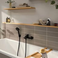Смеситель для ванны/душа Hansgrohe Rebris E 72450670 однозахватный, матовый черный