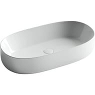 Раковина накладная Ceramicanova Element 675х350х140 овальная, без перелива, цвет: белый CN5022