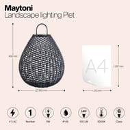 ����������� ���������� �� ��������� ������� Maytoni Plet (����) OSL599FL-L5B3K, 3000K 5�� IP 65, ������