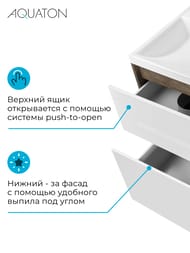 Тумба под раковину AQUATON Лондри 60 1A2669K2LHDY0  570x496x882 для стиральн.машины,дуб кантри/белый (1A266901LHDY0+1A274801LH010)