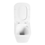 Унитаз подвесной BelBagno DUE 350x480x363 безободковый, сиденье soft close, цвет: белый BB3103CHR/SC