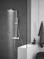 Душевая система Grohe Euphoria Cube 26087 термостат, верхний и ручной душ, шланг, штанга — изображение 5