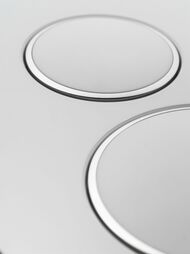 GEBERIT Sigma20 Клавиша смыва, двойной смыв, белый/кольца глянцевый хром 115.882.KJ.1