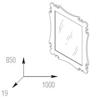 ������� Caprigo ������� bianco 1000�850�19 11931-�031G