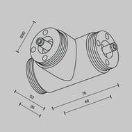 T-�������� ������� ��������� ��� ������� Maytoni Shelf (����) CA015TC-B ��� ����� �������, IP20, ������