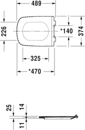 Сиденье для унитаза DURAVIT DuraStyle удлиненное, белое, с микролифтом 0060590000