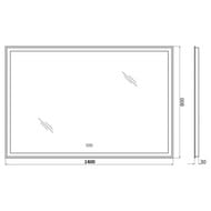 ������� BelBagno (1400x30x800) ���������, ������.�����������, �������� SPC-GRT-1400-800-LED-TCH-WARM