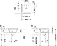 ���������� ������������ ������ DURAVIT STARCK 3 480�465�200 ��������,���.��� ��������� 03034800221