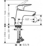 ��������� Hansgrohe Logis ��� �����������, ����� 70��, �������������, ������ ������� 71070670