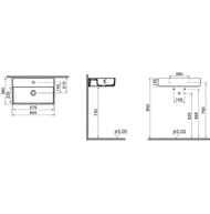 Раковина подвесная Vitra ArchiPlan 7401B003-0001 600х380х120 перелив,антибакт. покрытие, белый