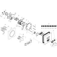 Смеситель Axor ShowerSelect 36715340 для душа встраиваемый, термостат, 2 выхода, шлиф.черный хром