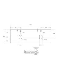 ���������� BelBagno (1404x462�19) � 2 ���. ��� ����., Marmo Nero Opaco KEP-140-2-MNO