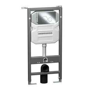 Инсталляция Сeramicanova Envision 500х1140 с кнопкой смыва Round, креплениями, хром CN1001CH