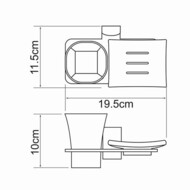 Держатель стакана и мыльницы WasserKRAFT LEINE К-5026