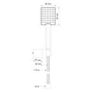 Душевой комплект Swedbe Calypso 5096 ручной душ, шланг 1750 мм, держатель лейки, цвет: хром