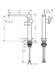 ��������� Hansgrohe Tecturis E ��� �����������, ����������, � �/����., ���� 73070000