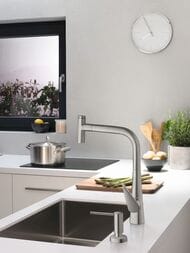 Смеситель Hansgrohe Talis Select M51 для кухни 220 вытяжной излив, хром 73852000 — изображение 2