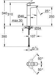 ��������� Grohe BauLoop 23764000 ��� ����������� ������������, XL-Size, ����