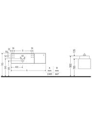 ����� ��� �������� Duravit Zencha 281�1300�550��, ���������, ���� ���.���/������ ZE4818030800000