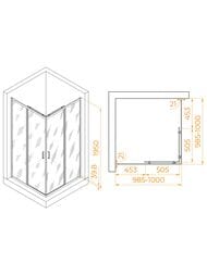 ������� ������ RGW Passage PA-030 (1000�1000�1950) ������ ������� 6��/������� ���� 350803000-21