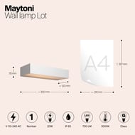 ��������� ���������� Maytoni Lot (���) O428WL-L20W3K, 3000K 20�� IP 65, �����