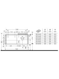 ����� ��� �������� ������ Duravit Happy D.2 Plus 1600�354�550 2 �����, ��� ���������. HP4944R7171