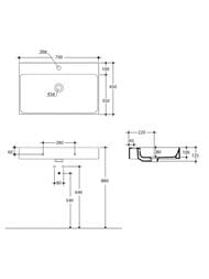 �������� Kerasan Cento 353201*1 700�450��, ���������, � ���������� ��� ���������, �����