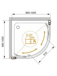 ������� ������ CEZARES MOMENTO-R-2-100-C-Cr  (985-1005�985-1005�1900) ���������� ������/����