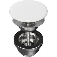 Донный клапан KERAMA MARAZZI с керамической крышкой, 72х72х130, белый глянцевый DRR.1/WHT