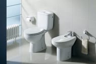 Roca VICTORIA Унитаз компакт с косым выпуском (370х665х780) белый 34239U000+34139Z000
