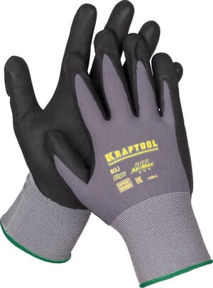 Перчатки KRAFTOOL EXPERT эластичные, покрытие - вспененный нитрил, размер XL 11285-XL