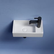 Раковина подвесная Ceramicanova Element 407х217х100 чаша слева, отв. под смеситель, белый CN6051L
