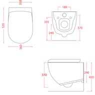 Унитаз подвесной ArtCeram File 2.0 360х520 безободковый, крепеж, цвет: белый глянцевый FLV004 01 30