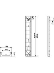 ����� ����������� ��������� DN 100 Gidrolica Standart Plus (1000�148�63) 1,8 �/���  8054