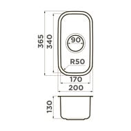 ����� Omoikiri OMI 20-U IN (200�365�130) ����������� ������, ����������� ����� 4997022