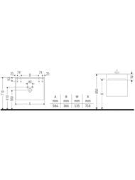 ����� ��� ���������� Duravit Ketho.2 549x584x460 �������., 2 �����, �������-���.���. K25275007070000