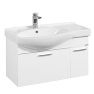 Тумба под раковину AQUATON Инди 80 1A188401ND010 795x436x373 подвесная, 1 ящик, 1 дверца, белый глянец