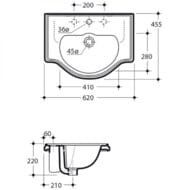 �������� ��������� Migliore BELLA 62 20603  (620�455�220) � ���������� ��� ���������