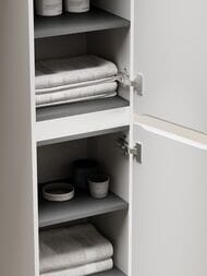 Шкаф-пенал SANCOS Code PCD35W 350х350х1650 подвесной, 2 дверцы, реверсивные петли, цвет: Белый