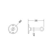 Держатель настенный для цепочки смыва DEVON&DEVON L-100мм цвет oro rosa DE1070OT