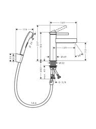 ��������� Hansgrohe Finoris 76210000 ��� ��������, � ������������� �����, ����
