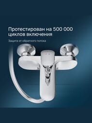 Смеситель AM.PM Like для ванны/душа F8010016 настенный, короткий излив
