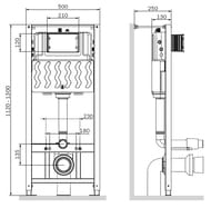 Инсталляция AM.PM Pro для подвесного унитаза 500х1210мм I012704