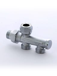 Tiemme Узел обж-НН 15-1/2"хМ24х19 радиаторный со сгоном 2 трубная система, разводка в пол 3370002(3375K1904)