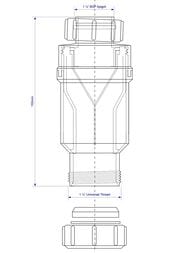 Сливной клапан McAlpine MACVALVE с сухим сифоном Ду=32, гайка-резьба, MRNRV32